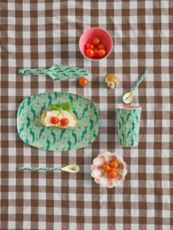 Assiette Rectangulaire En Mélamine PEACOCK POWER Rice - Menthe