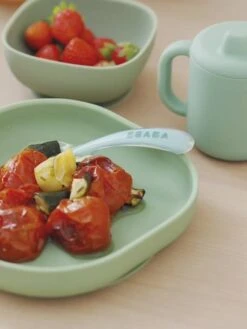 Beaba Assiette Silicone Avec Ventouse - Vert -Vertbaudet Soldes Boutique assiette silicone avec ventouse 6