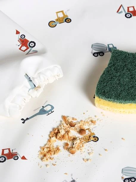 Bavoir Tablier Maternelle 3-5 Ans - Blanc Imprimé 4 Bavoir Tablier Maternelle 3-5 Ans - Blanc Imprimé – Image 4