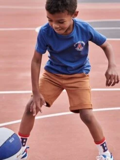 Bermuda Basics Garçon En Molleton - Noix De Pécan -Vertbaudet Soldes Boutique bermuda basics garcon en molleton 10