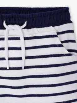 Bermuda Bébé Garçon En Molleton - Marine Grise -Vertbaudet Soldes Boutique bermuda bebe garcon en molleton 34