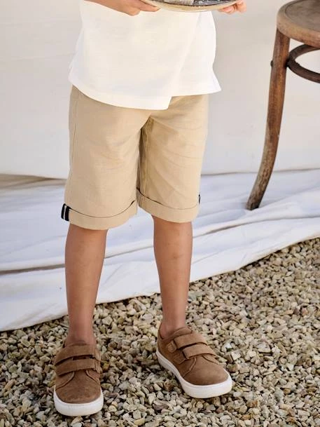 Bermuda Cérémonie Garçon En Coton/lin - Beige Clair 2 Bermuda Cérémonie Garçon En Coton/lin - Beige Clair – Image 2