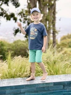 Bermuda Couleur Garçon Facile à Enfiler - Menthe -Vertbaudet Soldes Boutique bermuda couleur garcon facile a enfiler 77