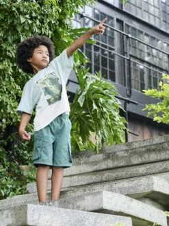 Bermuda Style Battle Garçon - Vert Sapin