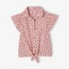 Blouse à Nouette En Gaze De Coton Fille - Vanille 7 Blouse à Nouette En Gaze De Coton Fille - Vanille -Vertbaudet Soldes Boutique blouse a nouette en gaze de coton fille