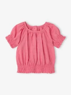 Blouse à Plumetis Bébé - Fraise