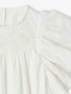 Blouse Brodée à Volants Fille - écru 10 Blouse Brodée à Volants Fille - écru -Vertbaudet Soldes Boutique blouse brodee a volants fille 3