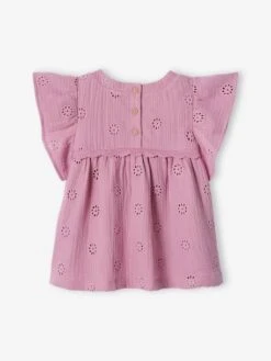 Blouse En Gaze De Coton Brodée Fleurs Fille - Mauve 13 Blouse En Gaze De Coton Brodée Fleurs Fille - Mauve -Vertbaudet Soldes Boutique blouse en gaze de coton brodee fleurs fille 5