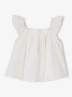 Blouse En Voile De Coton Bébé - Vanille -Vertbaudet Soldes Boutique blouse en voile de coton bebe 2