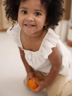 Blouse En Voile De Coton Bébé - Vanille