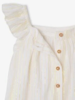 Blouse En Voile De Coton Bébé - Vanille -Vertbaudet Soldes Boutique blouse en voile de coton bebe 3