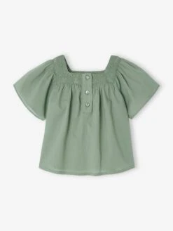 Blouse Encolure Carrée En Broderie Anglaise Bébé - Vert Sauge 24 Blouse Encolure Carrée En Broderie Anglaise Bébé - Vert Sauge -Vertbaudet Soldes Boutique blouse encolure carree en broderie anglaise bebe 24