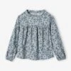 Blouse Fille Imprimée Fleurs - écru -Vertbaudet Soldes Boutique blouse fille imprimee fleurs