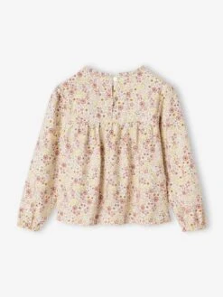 Blouse Fille Imprimée Fleurs - Bleu Grisé -Vertbaudet Soldes Boutique blouse fille imprimee fleurs 16