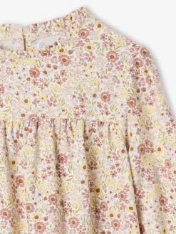 Blouse Fille Imprimée Fleurs - Bleu Grisé -Vertbaudet Soldes Boutique blouse fille imprimee fleurs 17