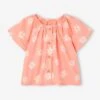 Blouse Fleurie Bébé - Pêche -Vertbaudet Soldes Boutique blouse fleurie bebe