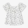 Blouse Imprimée Fleurs Fille - Blanc -Vertbaudet Soldes Boutique blouse imprimee fleurs fille 8