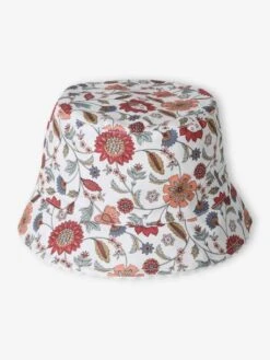 Bob Imprimé Fleuri Fille - écru