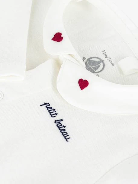 PETIT BATEAU Body Bébé Col Brodé - Rouge 3 PETIT BATEAU Body Bébé Col Brodé - Rouge – Image 3