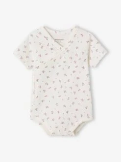 Body évolutif Manches Courtes Ouverture Naissance - écru