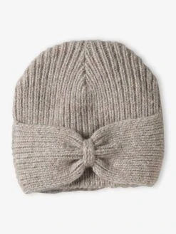 Bonnet Fille En Maille Côtelée Avec Noeud Fantaisie - Vieux Rose -Vertbaudet Soldes Boutique bonnet fille en maille cotelee avec noeud fantaisie 4