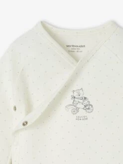 Brassière Naissance Imprimée Ouverture Devant - Vert D'eau -Vertbaudet Soldes Boutique brassiere naissance imprimee ouverture devant 4