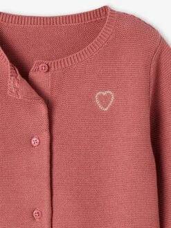 Cardigan Broderie Dorée Coeur Bébé - Ivoire -Vertbaudet Soldes Boutique cardigan broderie doree coeur bebe 25