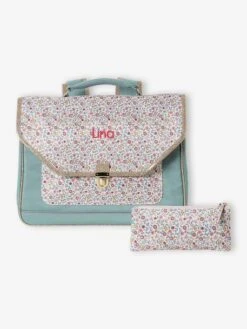 Cartable Fille Personnalisable + Trousse Imprimé Fleuri Bergamotte - Vert Sauge -Vertbaudet Soldes Boutique cartable fille personnalisable trousse imprime fleuri bergamotte 7