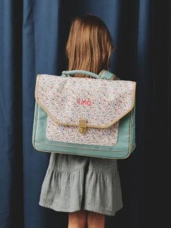 Cartable Fille Personnalisable + Trousse Imprimé Fleuri Bergamotte - Vert Sauge -Vertbaudet Soldes Boutique cartable fille personnalisable trousse imprime fleuri bergamotte 8