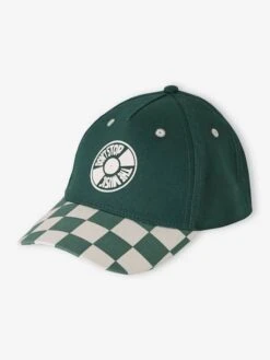 Casquette "damier" Garçon - Vert D'eau