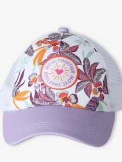Casquette Fille Avec Dos En Mesh - Lilas -Vertbaudet Soldes Boutique casquette fille avec dos en mesh 3