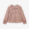 Cyrillus Chemise Col Plissé Fille Tissu Liberty - Rose