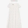 PETIT BATEAU Chemise De Nuit Et Tiare Enfant - Blanc -Vertbaudet Soldes Boutique chemise de nuit et tiare enfant