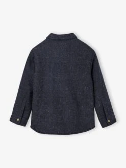Chemise En Flanelle Doublée Garçon - Gris Chiné -Vertbaudet Soldes Boutique chemise en flanelle doublee garcon 4
