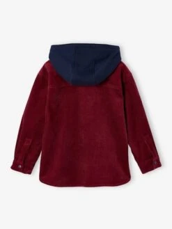 Chemise En Velours Garçon Capuche Molleton - Bordeaux -Vertbaudet Soldes Boutique chemise en velours garcon capuche molleton 10