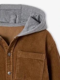 Chemise En Velours Garçon Capuche Molleton - Bordeaux -Vertbaudet Soldes Boutique chemise en velours garcon capuche molleton 15