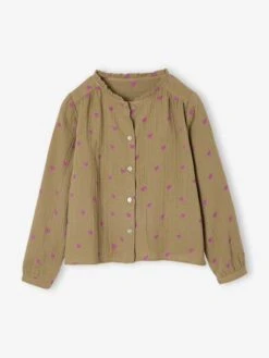 Chemise File Gaze De Coton Personnalisable - Rose Pâle -Vertbaudet Soldes Boutique chemise file gaze de coton personnalisable 73