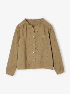 Chemise File Gaze De Coton Personnalisable - Rose Pâle -Vertbaudet Soldes Boutique chemise file gaze de coton personnalisable 76