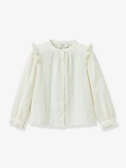 Cyrillus Chemise Fille Brodée - écru