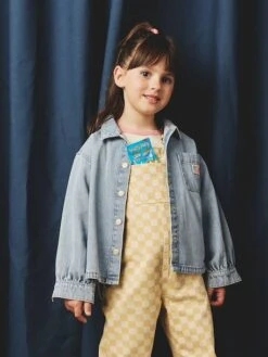 Chemise Fille En Jean Forme Loose - Bleu Clair