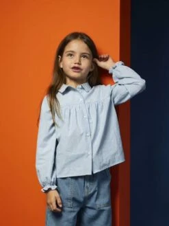 Chemise Fille Imprimée - écru -Vertbaudet Soldes Boutique chemise fille imprimee 4