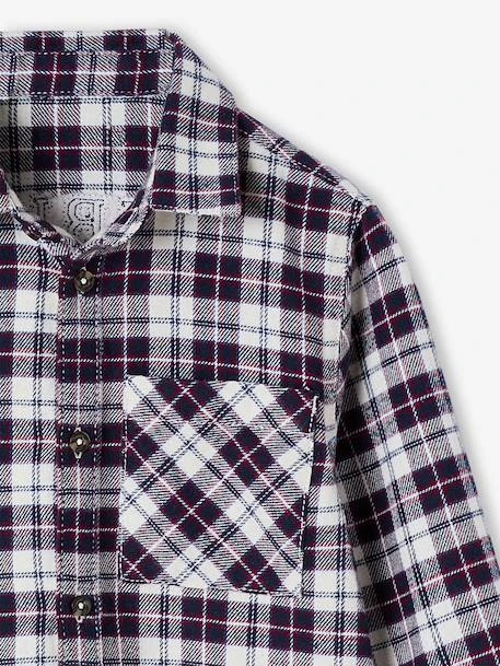 Chemise Flanelle à Carreaux Garçon - Carreaux Bleu 4 Chemise Flanelle à Carreaux Garçon - Carreaux Bleu – Image 4