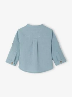 Chemise Manches Retroussables Bébé - Ocre 10 Chemise Manches Retroussables Bébé - Ocre -Vertbaudet Soldes Boutique chemise manches retroussables bebe 10