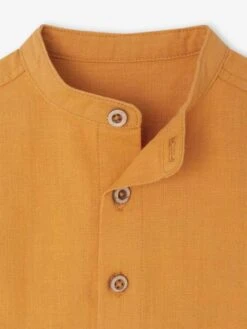 Chemise Manches Retroussables Bébé - Ocre 15 Chemise Manches Retroussables Bébé - Ocre -Vertbaudet Soldes Boutique chemise manches retroussables bebe 15