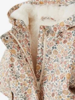 Ciré à Capuche Bébé Fille Imprimé Fleurs Et Doublé - Rose Imprimé -Vertbaudet Soldes Boutique cire a capuche bebe fille imprime fleurs et double 14