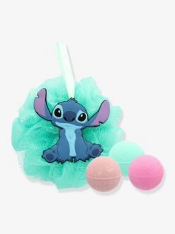 Coffret De Toilette Disney Stitch Avec Fleur De Douche Et Boules De Bain Effervescente - Menthe
