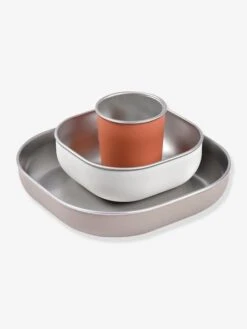 Beaba Coffret-repas 3 Pièces Inox - Terracotta