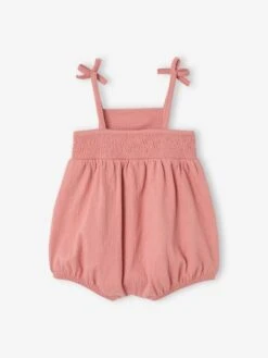 Combi Bloomer Smocké Bébé - Rose -Vertbaudet Soldes Boutique combi bloomer smocke bebe 2