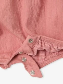 Combi Bloomer Smocké Bébé - Rose -Vertbaudet Soldes Boutique combi bloomer smocke bebe 4