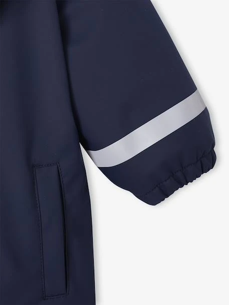 Combinaison à Capuche Anti-pluie Bébé Doublée Maille Polaire - Bleu Nuit 5 Combinaison à Capuche Anti-pluie Bébé Doublée Maille Polaire - Bleu Nuit – Image 5